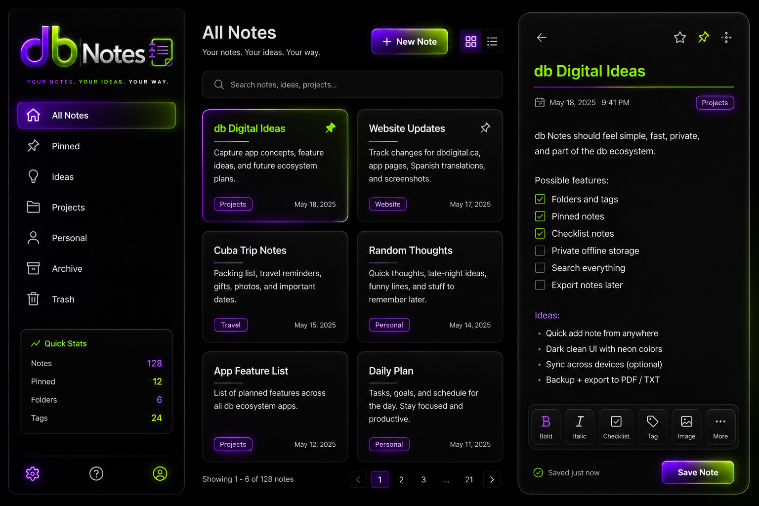 db Notes Screenshot